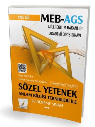 MEB AGS Milli Eğitim Bakanlığı Akademi Giriş Sınavı - Sözel Yetenek Anlam Bilgisi Teknikleri İle 20