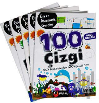 Niha Çocuk Okul Öncesi Erken Akademik Gelişim 100 Etkinlik (5 Kitap Set) 5+Yaş