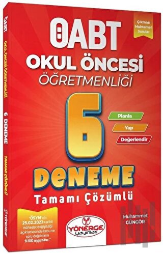 2024 OABT Okul Öncesi Öğretmenliği Çözümlü 6 Deneme (Planla Yap Değerlendir)