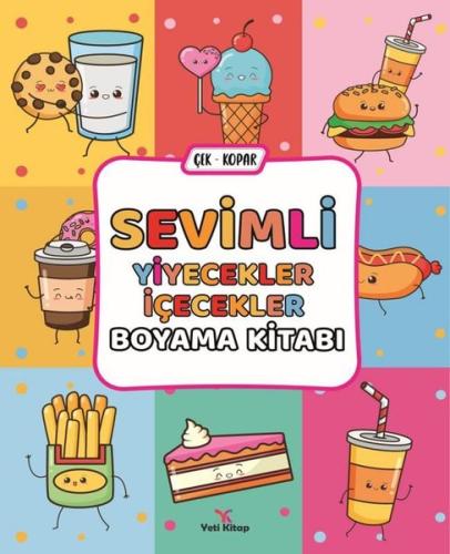Sevimli Yiyecekler İçecekler Boyama Kitabı | Kitap Ambarı