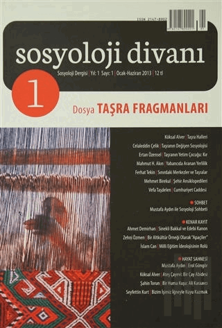 Sosyoloji Divanı Sayı: 1 Ocak-Haziran 2013
