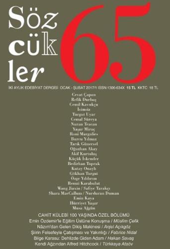 Sözcükler 65 - İki Aylık Edebiyat Dergisi Ocak - Şubat 2017 | Kitap Am