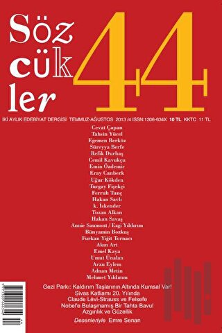 Sözcükler Dergisi Sayı: 44 Temmuz - Ağustos 2013