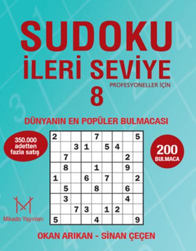 Sudoku İleri Seviye 8  Profesyoneller İçin