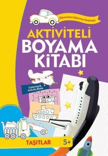 Taşıtlar-Aktiviteli Boyama Kitabı Mor Renk 5+