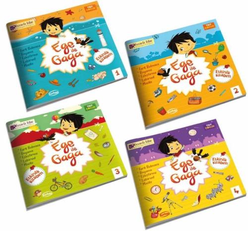 TRT Çocuk Ege ile Gaga Etkinlik Kitabım Seti - 4 Kitap Takım | Kitap A