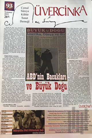 Üvercinka Dergisi Sayı: 93 - Temmuz 2022