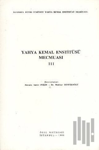 Yahya Kemal Enstitüsü Mecmuası 3. Cilt