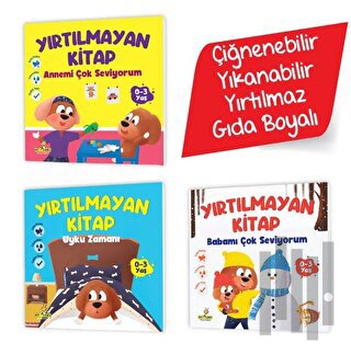 Yırtılmayan Kitap Seti (Çiğnenebilir, Yıkanabilir, Yırtılmaz, Gıda Boyalı) - Hikaye Kitabı Serisi 3 Kitap